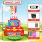 GOOSH 6.2 FT Birthday Inflatables Cake with Candle, Happy Birthday Decoration with Colorful Rotating LED Lights